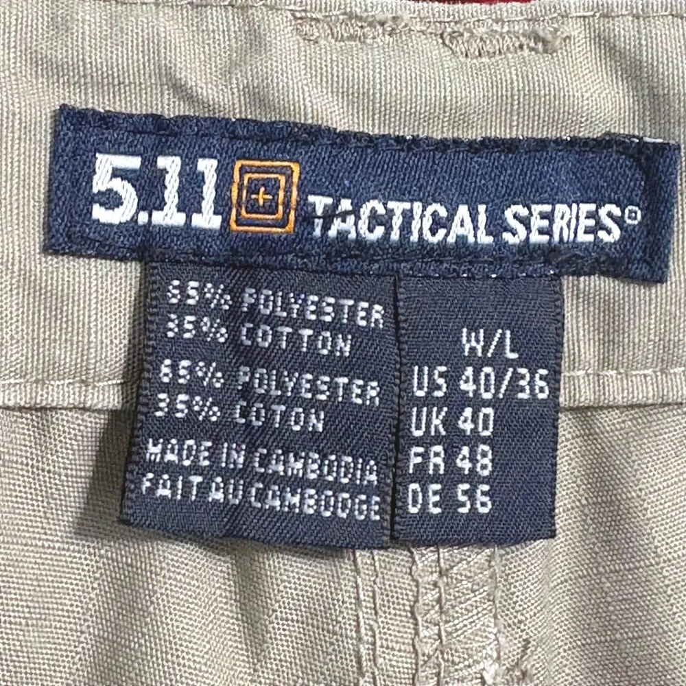 5.11 Tactical Series 74273 Taclite Pro Cargo Pants Khaki Tan Mens 40x36